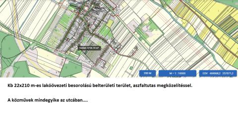 Eladó Telek 9495 Kópháza , Belterületi/lakóövezeti aszfaltúttal határos nagyméretű (4700 m2-es) földterület