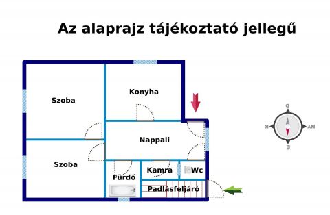 Eladó Ház 7275 Igal csendes utcájában, 60 m2-es családi ház pincével