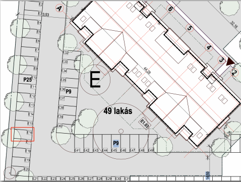 Eladó Parkoló 1184 Budapest 18. kerület , Reviczky-Liget lakóparkban, felszíni beálló E16