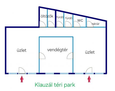 Eladó Üzlethelyiség 1072 Budapest 7. kerület , GOZSDU udvartól egy sarokra, a KLAUZÁL téren !