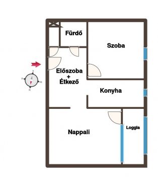 Eladó Lakás 1039 Budapest 3. kerület Frissen felújított 2 szobás + loggiás lakás eladó Békáson