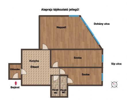 Eladó Lakás 1074 Budapest 7. kerület Síp utcánál 3 szobás luxus lakás