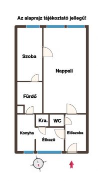 Eladó Lakás 1138 Budapest 13. kerület 7. emeleti, 2 szobás, jó állapotú, azonnal költözhető