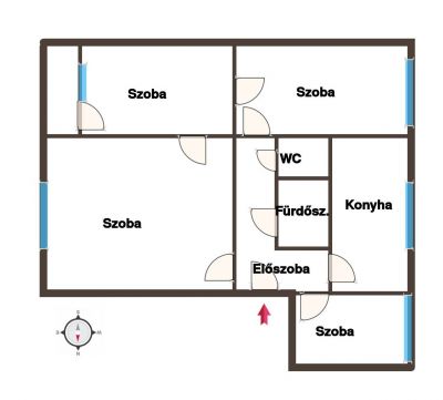 Eladó Lakás 1158 Budapest 15. kerület Drégelyvár utca felújítandó 3 szobs, erkélyes lakás