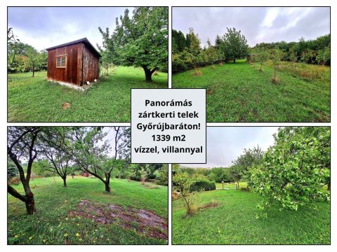 Eladó Telek 9081 Győrújbarát , PANORÁMÁS ZÁRTKERTI TELEK GYÜMÖLCSÖSSEL!