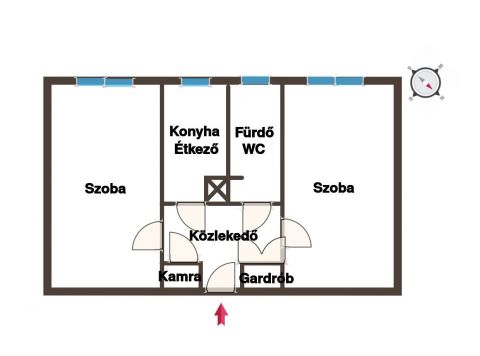 Eladó Lakás 1098 Budapest 9. kerület Pöttyös utcai metróhoz közel, szigetelt ház, 54 nm 2 szoba 