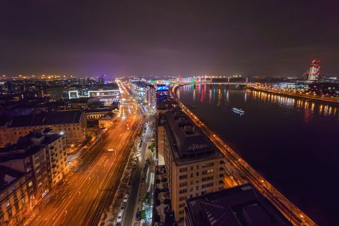 Kiadó Lakás 1095 Budapest 9. kerület , Duna Pest Rezidenciában, dunai panorámás, 2 teraszos, lakás