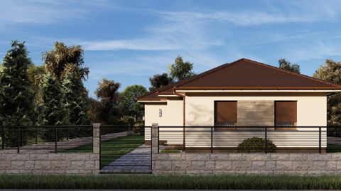 Eladó Ház 2700 Cegléd , 121 m2-es új-építésű, nappali + 4 szobás, hőszivattyús családi ház 740 m2-es telken