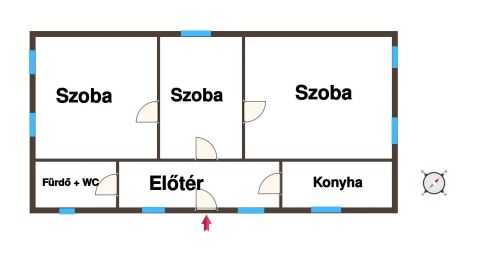 Eladó Ház 6112 Pálmonostora Jó állapotú, 3 szobás ház új villanyhálózattal