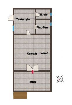 Kiadó Üzlethelyiség 7632 Pécs Utcafronti üzlet parkolókkal-Keszűi út