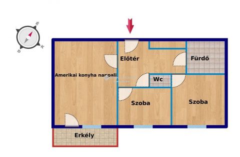 Eladó Lakás 7632 Pécs Rózsadombon felújított 3 szobás erkélyes lakás