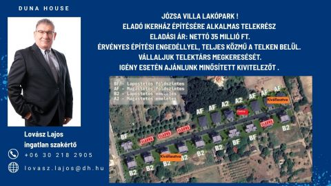 Eladó Telek 4225 Debrecen , Józsa villa park