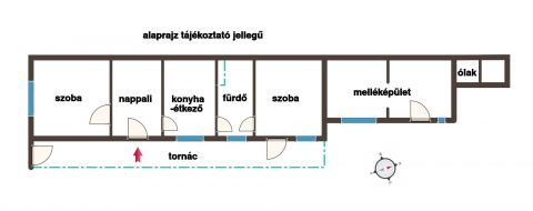 Eladó Ház 6085 Fülöpszállás 52-es fő úttól 1 km-re 2 szobás családi ház! 