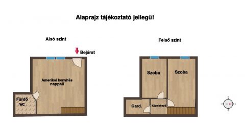 Eladó Lakás 1071 Budapest 7. kerület Damjanich utcában felújított belső két szintes lakások
