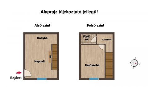 Eladó Lakás 1081 Budapest 8. kerület Berzsenyi utcánál, felújított, belső két szintes lakás