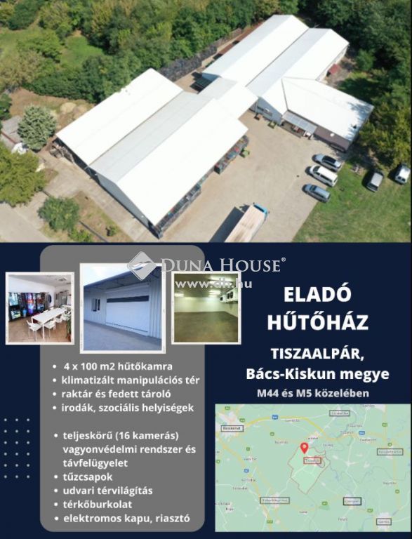 6066 Tiszaalpár , Nagyon jó állapotú, azonnal használható hűtőház az M44-nél! — 1/9