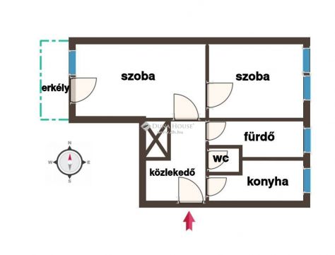 Eladó Lakás 6000 Kecskemét Stádium utca, 2. emelet, 2 szoba, erkély, haszonélvezővel