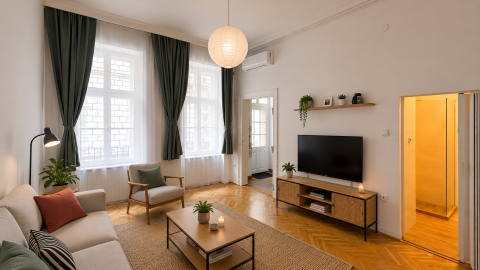 Eladó Lakás 1055 Budapest 5. kerület , Csendes lakás a Nyugatitól 2 percre
