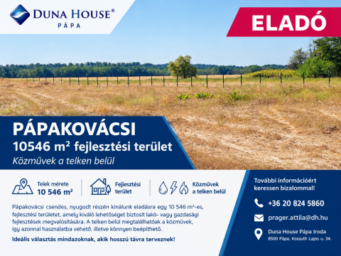 Eladó Telek 8596 Pápakovácsi 